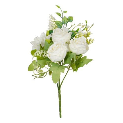 Buqete dekorative lule te bardha 26x12 cm 