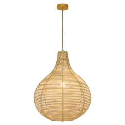 Pendant Light Φ42cm Knitted Basket In Natural Colo