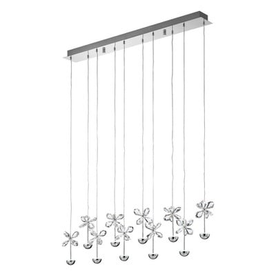 Pendant Led Light Pianopoli Chromium With Crystals