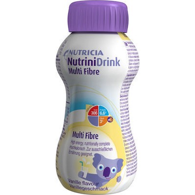 NUTRICIA NutriniDrink Multi Fibre Θρεπτικό Συμπλήρωμα Διατροφής Φυτικών Ινών Για Παιδιά Άνω Του 1 Έτους  Βανίλια, 200ml