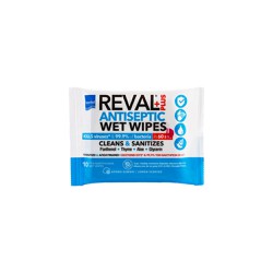 Intermed Reval Plus Antiseptic Wet Wipes Αντισηπτικά Μαντηλάκια Χεριών Για Στιγμιαίο Καθαρισμό 10 τεμάχια