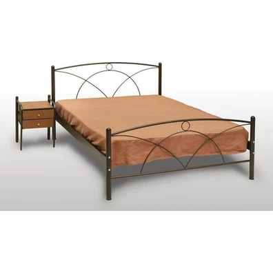Κρεβάτι Διπλό Μεταλλικό MetalFurniture Νάξος 150 x