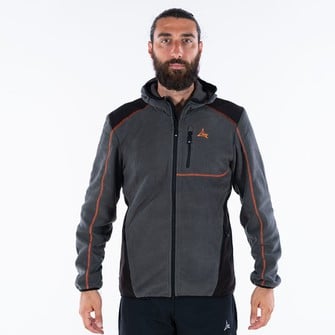 Jacket Fleece Hooddie Altai, Γκρι/ Μαύρο