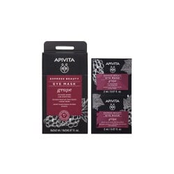 Apivita Express Beauty Eye Mask Grape Αντιρυτιδική Μάσκα Ματιών Με Σταφύλι 2x2ml	