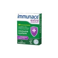 Vitabiotics Immunace Extra Protection Συμπλήρωμα Διατροφής Για Την Υποστήριξη Του Ανοσοποιητικού Συστήματος 30 ταμπλέτες