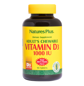 Nature's Plus Vitamin D3 Mασώμενη Ενηλίκων 1000iu,
