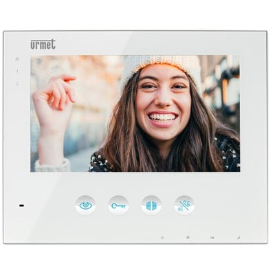 Video Internal Unit Lcd 7'' White With Soft Touch 