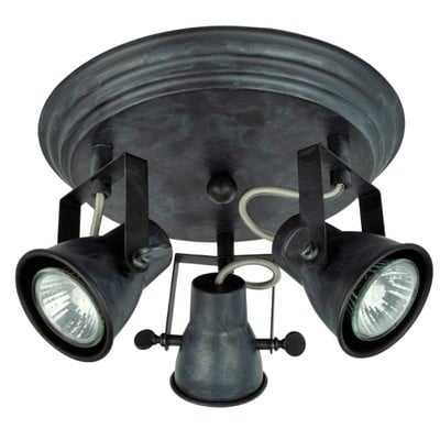 Spotlight Wall/Ceiling 3 Lights Antique Black Gu10