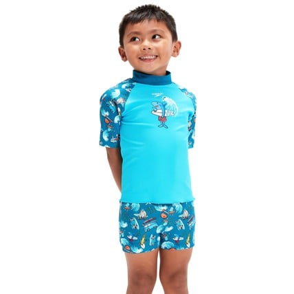 Speedo Infant Boys Short Sleeve Printed Rash Top S