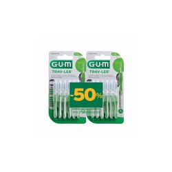 Gum Trav-Ler Promo (-50% Στο 2ο Προϊόν) Μεσοδόντια Βουρτσάκια 1414 1.1mm Πράσινο 2x6 τεμάχια 