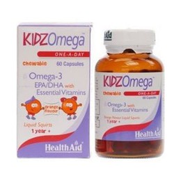 Health Aid KIDZ Omega 60 Μασώμενες Κάψουλες