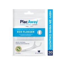 Plac Away Eco Flosser οδοντικό νήμα με λαβή, 30Τμχ
