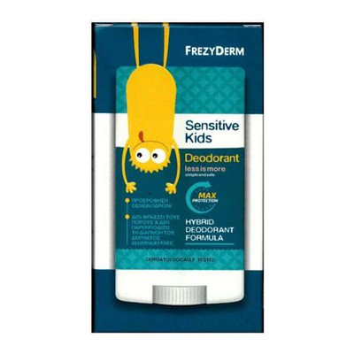 FREZYDERM Kids Sensitive Deodorant Max Protection Παιδικό Αποσμητικό Στικ 40ml