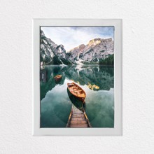Boats in braies lake a