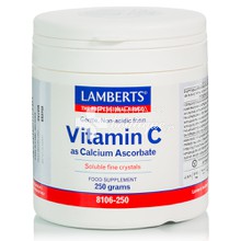 Lamberts Vitamin C as CALCIUM ASCORBATE, 250gr Crystalic