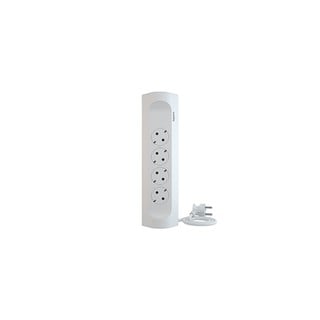 Socket Outlet Corner Kitchen 4-Way Cable 1m White
