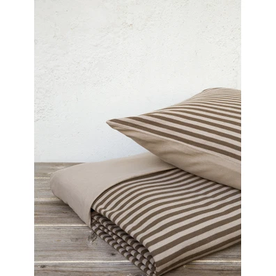 Σετ Παπλωματοθήκη Μονή - Suave Brown Nima Home 160