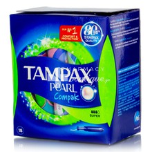 Tampax Pearl Compak Super - Ταμπόν, 18τμχ.