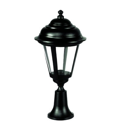 Aluminium Column Light Lantern Black Height:50cm Ε