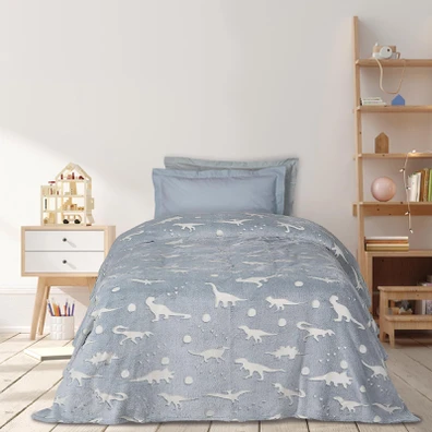 Das Kids Κουβερτα Fleece 160χ220 4900 Grey, White 