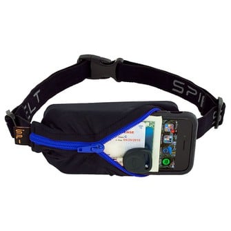 Ζώνη Running Spibelt Large Pocket, Μαύρο/ Μπλε Φερ