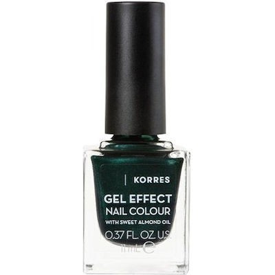 KORRES Gel Effect Nail Colour Βερνίκι Νυχιών Mε Αμυγδαλέλαιο Για Έντονη Λάμψη & Μεγάλη Διάρκεια 11ml - 89 Velvet Green
