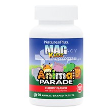 Natures Plus Animal Parade MagKidz (Cherry) - Μαγνήσιο για Παιδιά, 90 chew. tabs