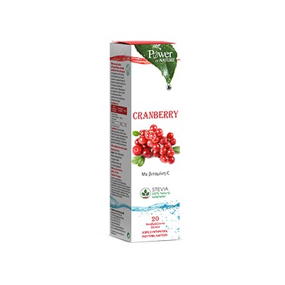 Power of Nature Cranberry με Stevia 20 Αναβράζοντα