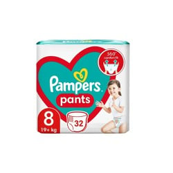 Pampers Pants Μέγεθος 8 (19kg+) 32 Πάνες Bρακάκι