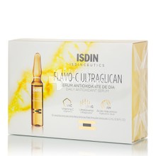 ISDIN Flavo-C Ultraglican Daily Antioxidant Serum - Αντιγήρανση & λάμψη, 30 αμπούλες x 2ml