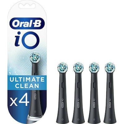 ORAL-B Ανταλλακτικές Κεφαλές Για Ηλεκτρικές Οδοντόβουρτσες Σε Μαύρο Χρώμα  iO Ultimate Clean x4  