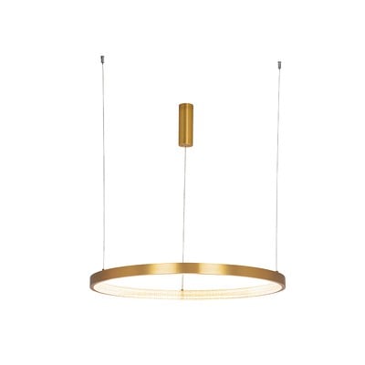 Pendant Light Circle D80cm Gold Satin Led 3000K 50