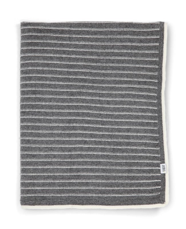 Chenille Grey Mamas & Papas Knitted Blanket 70 x 90 cm