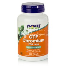 Now GTF Chromium 200 mcg - Διαβήτης, 250 tabs 