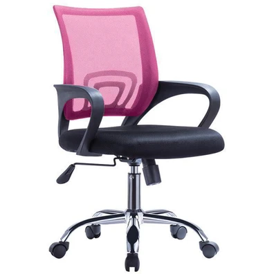 BF2101-F (with relax) Office Chair Chrome/Pink-Bla