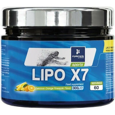 MY ELEMENTS Lipo X7 Powder Orange Pineapple Συμπλήρωμα Διατροφής Για Ενίσχυση Του Μεταβολισμού Με Γεύση Πορτοκάλι & Ανανά, 300gr