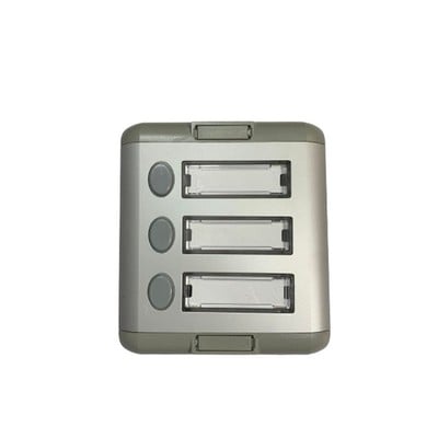 Doorbell Button Wall Mounted Triple Silver 11,5 x 