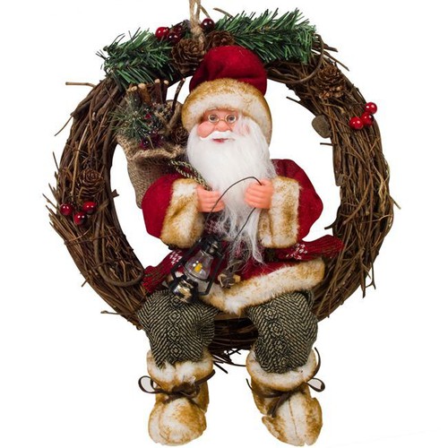Kurorë Druri Dekorative Babagjysh Me Fener 34 Cm