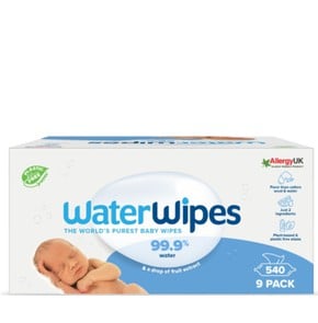 Waterwipes Μωρομάντηλα με 99% Νερό χωρίς Άρωμα, 9x