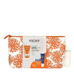 Vichy Pouch Capital Soleil Dry Touch Spf50 50 ml & Mineral 89 Probiotic 10ml