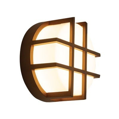 Wall Light Led 10W 3000K Round Aluminum Brown