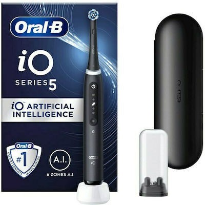 ORAL B iO Series 5 Ηλεκτρική Οδοντόβουρτσα Με Αισθητήρα Πίεσης & Θήκη Ταξιδίου, Black