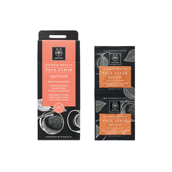 Apivita Express Beauty Face Scrub Apricot Scrub Προσώπου Με Βερύκοκο Για Ήπια Απολέπιση 2x8ml