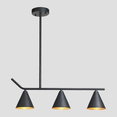 Pendant Light 3Xε27 50X13X67cm Black/Gold