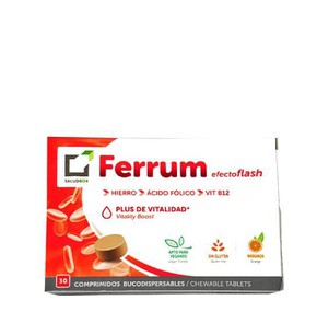 Saludbox Ferrum Efectoflash, 30 Cheawable Tabs