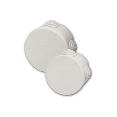 Junction Box External Round D65Mm Ip54 Grey