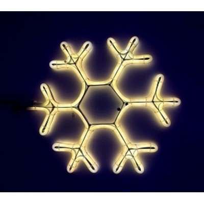 Χριστουγεννιάτικη Νιφάδα Φ40 Led Neon Θερμό 3M Ip4