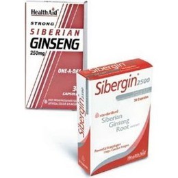 Health Aid Siberian Ginseng 250mg 30caps. Φυσικό ελιξίριο από τιτλοδοτημένο εκχύλισμα από Σιβηριανό Τζίνσενγκ που τονώνει το ανοσοποιητικό και προλαμβάνει στρες και κόπωση.