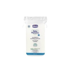 Chicco Baby Moments Cleaning Wipes Made of 100% Soft Pure Cotton 60 pieces