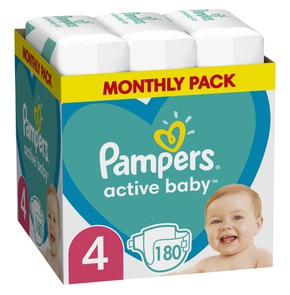 Pampers Active Baby Πάνες Μέγεθος 4 (9-14 kg), Mon